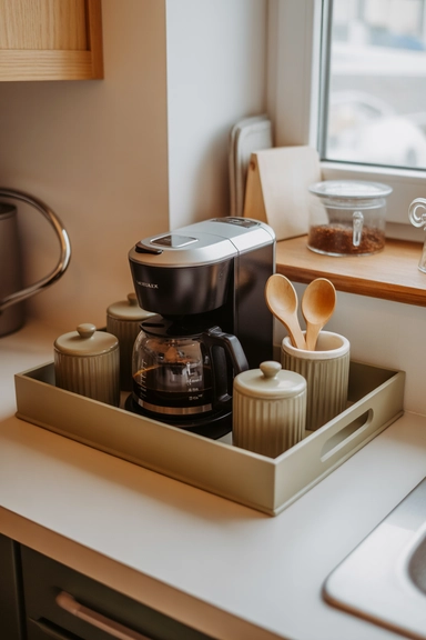 Tray-Based Coffee Stations That Define the Zone