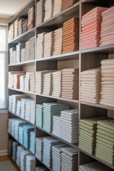 Vertical Fabric Shelves That Turn Walls Into Storage