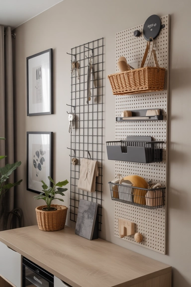 23 Chic Home Organization Ideas For Stylish Homes 2 Vertical Wall Organizers for Compact Spaces