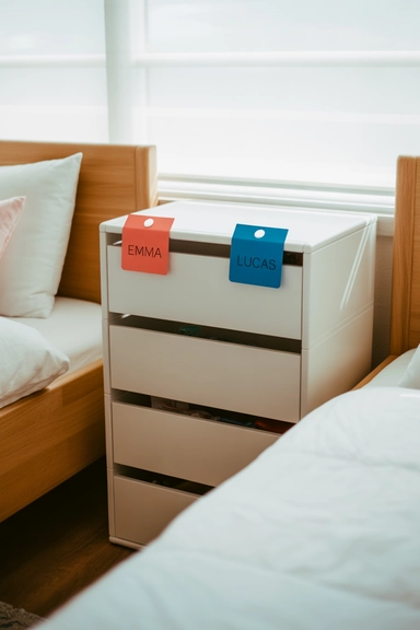 21 Shared Kids Room Organization Ideas That Actually Work 11 Use Drawer Towers for Flexible Storage