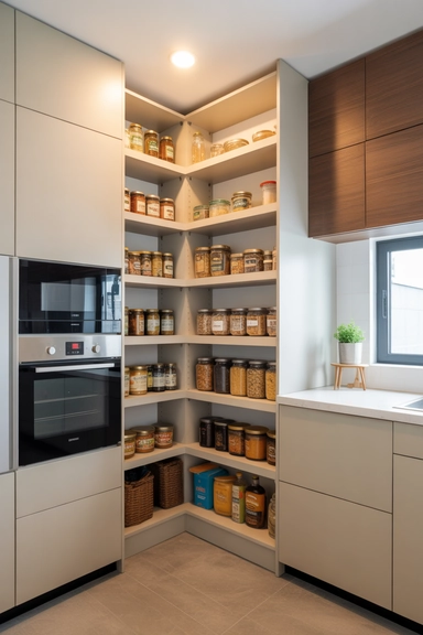 Built-In Pantry Nooks That Use Unused Kitchen Areas