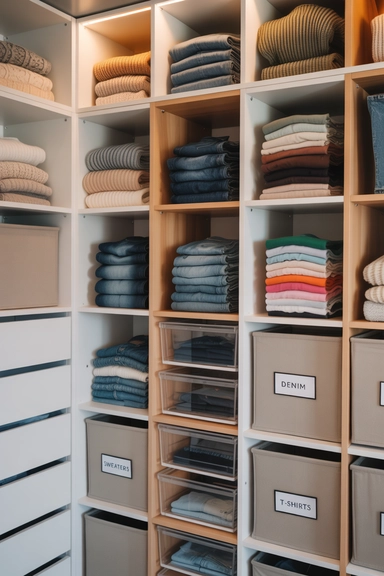 Closet Cube Storage for Folded Clothing