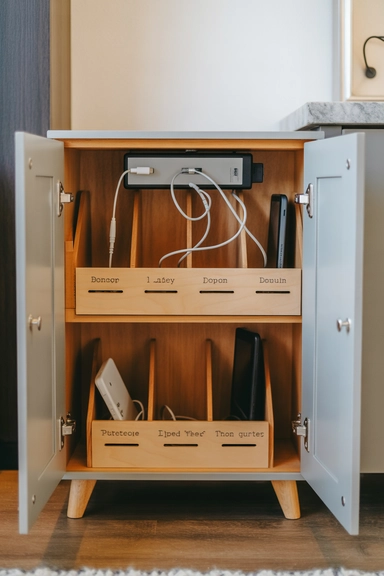 Family Charging Cabinets With Individual Device Slots