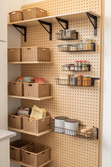 21 Pegboard Organization Ideas That Actually Work 11 Pegboard Pantry Perfection