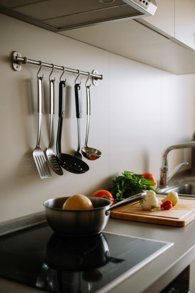 Slim Utensil Rails That Move Tools Off the Surface