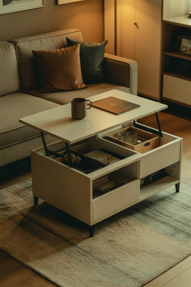 25 Small Living Room Storage Ideas That Reduce Visual Clutter 11 Storage Coffee Tables With Concealed Compartments