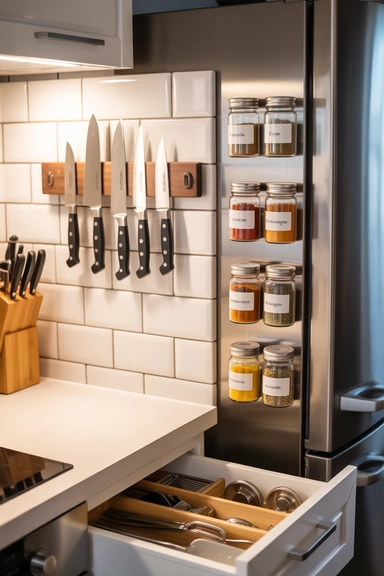 Use Magnetic Storage to Free Up Drawers