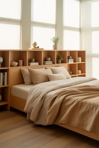 11. Bed Frames With Built-In Headboard Storage