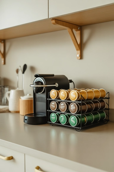 Cabinet Coffee Stations That Hide Visual Clutter Completely
