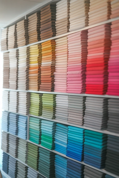 Color-Zoned Fabric Storage That Simplifies Selection