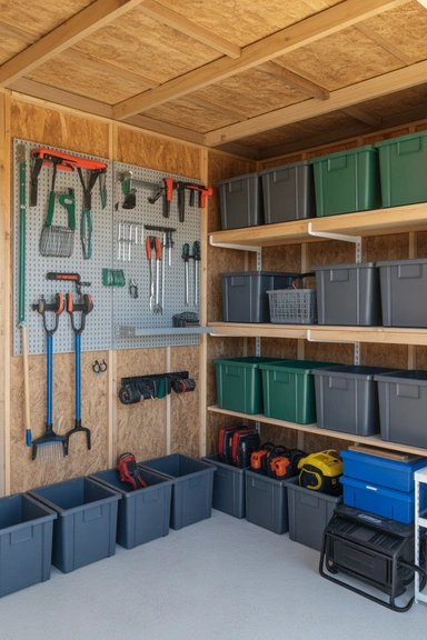 21 Shed Storage Organization Ideas That Keep Tools Visible 12 Defined Storage Zones Based on Workflow