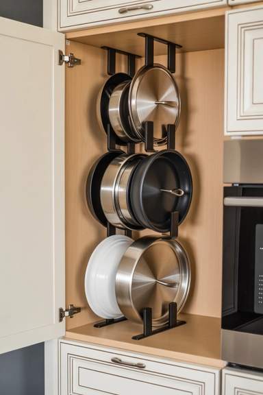 23 Under $20 Kitchen Organizer Ideas for Small Kitchens 12 Lid Organizers for Cabinets and Drawers