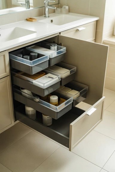 Sliding Trays That Improve Access in Deep Cabinets
