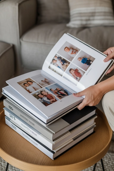 23 Ways to Organize Your Photos For Every Busy Family 12 Use Photo Albums for Milestones and Yearly Highlights
