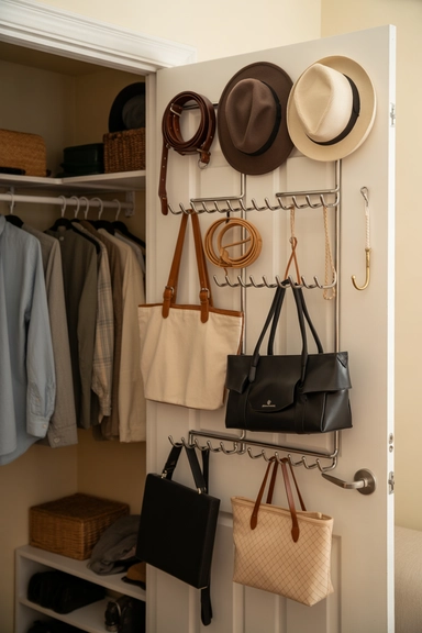 Utilize Door-Mounted Hooks and Racks