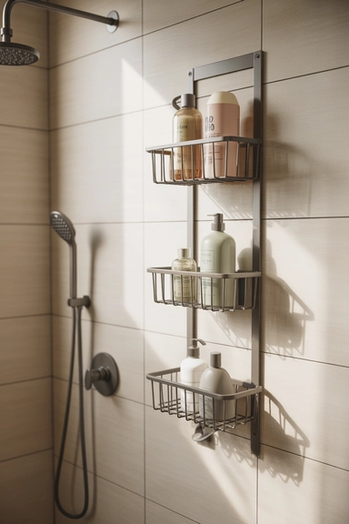 Vertical Rail System With Adjustable Baskets