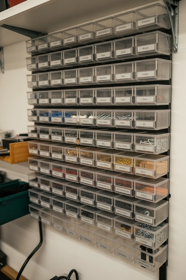 22 Garage Wall Storage Ideas That Free Up Floor Space 12 Wall-Mounted Bin Systems for Small Parts