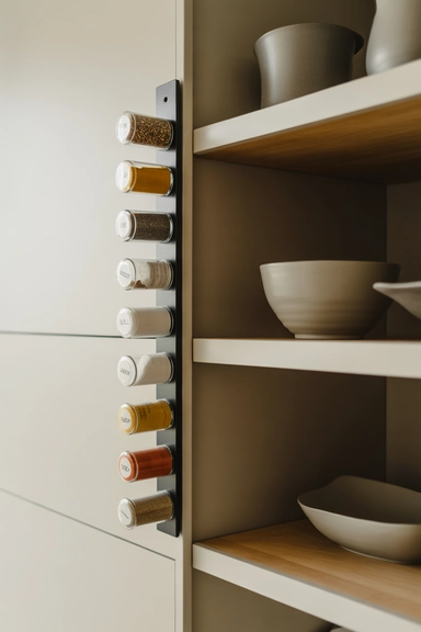 Wall-to-Cabinet Transition Storage