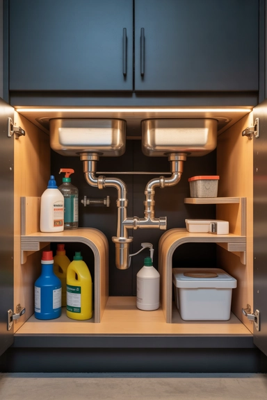 Pipe-Friendly Shelving That Maximizes Awkward Space