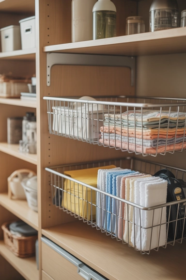21 Cleaning Supplies Organization Ideas That Actually Work 13 Under-Shelf Baskets That Capture Unused Vertical Space
