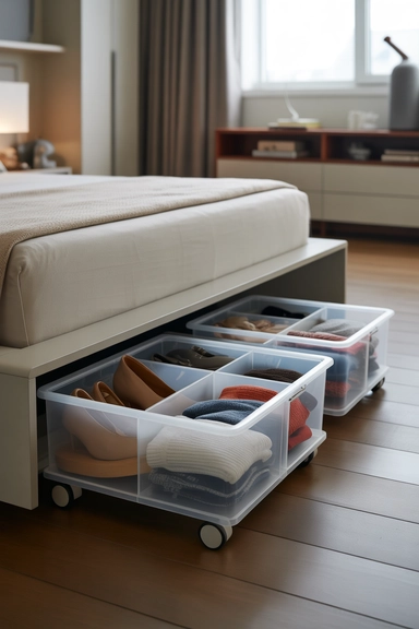 Add Under Bed Storage With Wheels for Convenience
