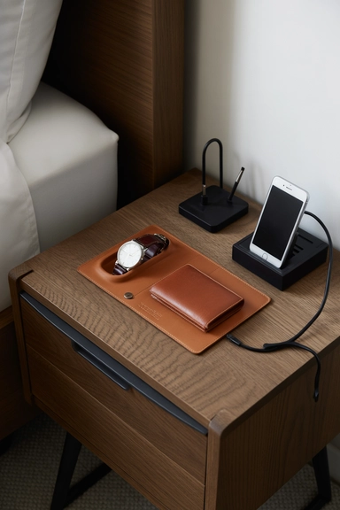 13- Add a Nightstand Organizer for Him With Practical Essentials