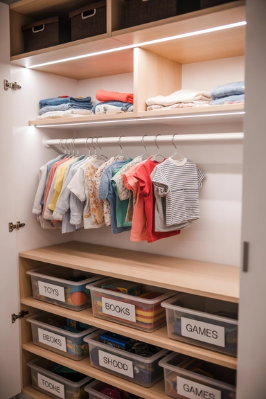 22 Kids Room Storage Ideas That Keep Toys Under Control 14 Install Closet Storage Systems for Kids