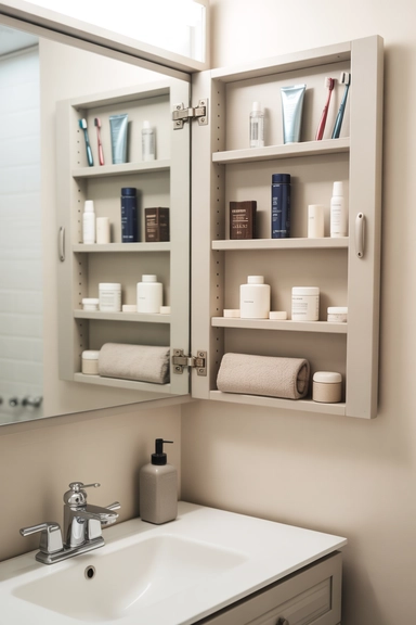 21 Small Bathroom Storage Ideas for Tiny Spaces That Work 14 Mirror Cabinets With Hidden Storage