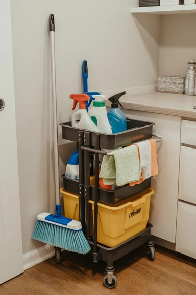 Rolling Cart Storage for Flexibility