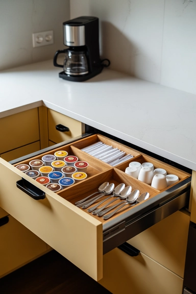 Coffee Station Drawer Systems That Keep Small Items Contained