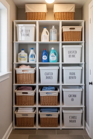Laundry Room Cube Organization That Saves Time