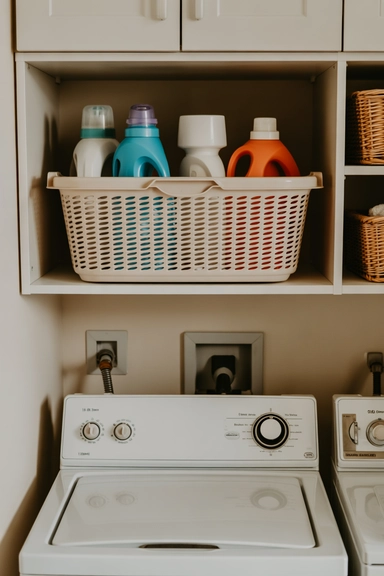 Laundry Supply Baskets That Simplify Utility Areas