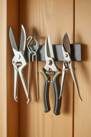 23 Garden Tool Organization Ideas for Garage and Shed Storage 14 Use Magnetic Strips for Metal Tools