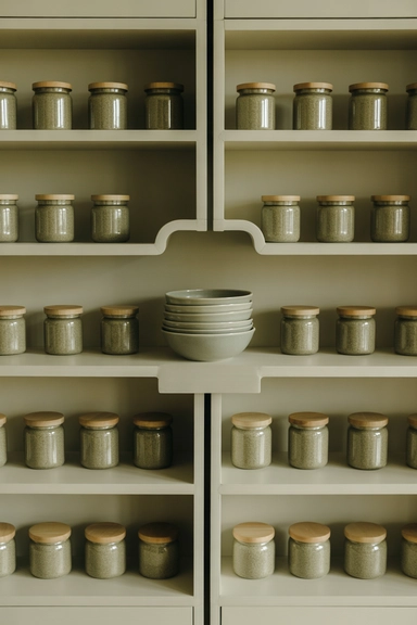 23 Kitchen Shelving Organization Ideas That Reduce Clutter 14 Symmetry That Creates Instant Order