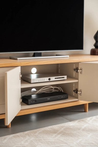 21 TV Stand Storage Ideas That Hide Everyday Mess 14 TV Stands With Hidden Cable Management Compartments