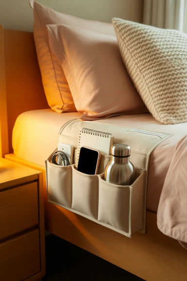 21 Dorm Room Organization Ideas That Maximize Small Spaces 14 Use Bedside Storage for Nighttime Essentials