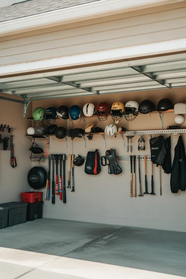 22 Garage Wall Storage Ideas That Free Up Floor Space 14 Wall Hooks for Sports Equipment Storage