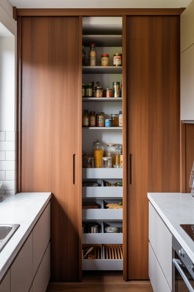 21 Pantry Cabinet Ideas That Make Kitchen Storage Work Harder 15 Pantry Cabinets With Sliding Doors for Tight Kitchens