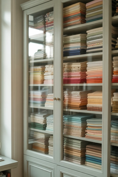 Glass-Front Cabinets That Display Without Exposing