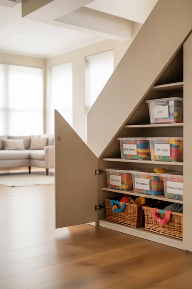 21 Under Stairs Storage Ideas That Turn Dead Space Useful 15 Hidden Kids’ Toy Storage That Prevents Spread