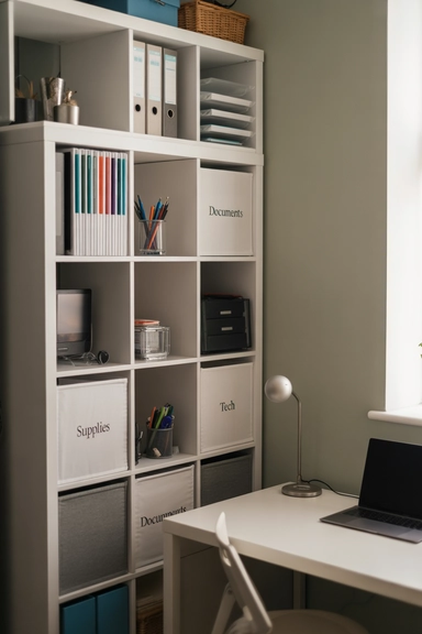 Home Office Cube Storage for Paper and Supplies