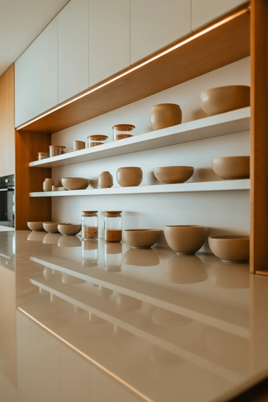 Open Shelves for Decorative but Functional Storage
