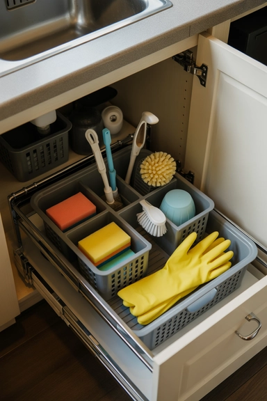 Sponge and Dish Tool Stations That Stay Contained