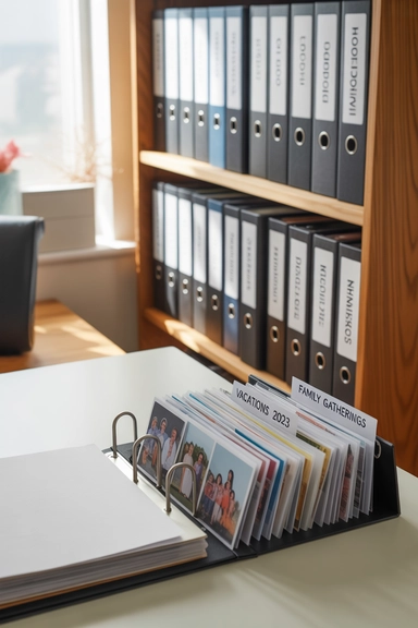 23 Ways to Organize Your Photos For Every Busy Family 15 Use Binders With Sleeves for Easy Access