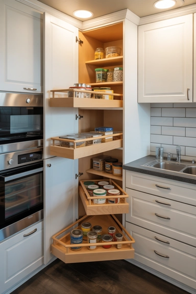 23 Small Kitchen Remodel Ideas That Maximize Every Inch 16 Optimize Corner Storage Areas