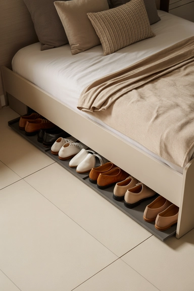 Organize Shoes in Slim Under Bed Compartments