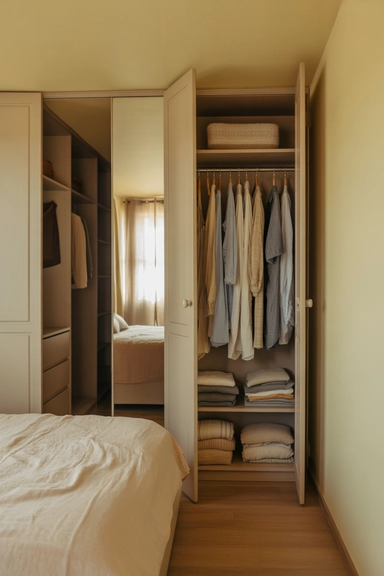 A Narrow Freestanding Wardrobe for Overflow