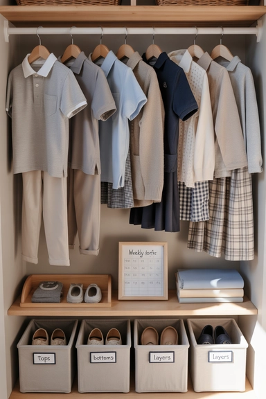 23 Back To School Organization Ideas For Families 16 Clothing Capsule Wardrobe for School Days