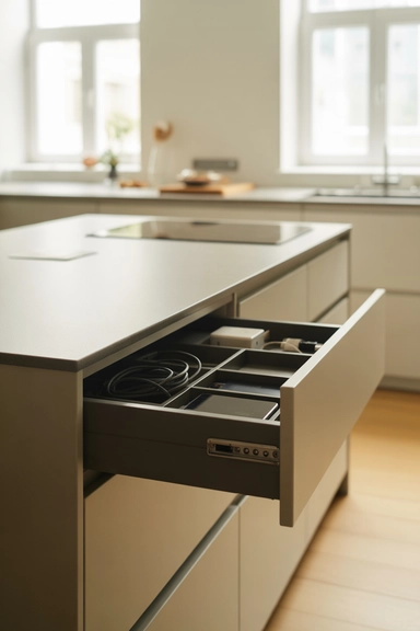 Hidden Charging Drawer for Devices