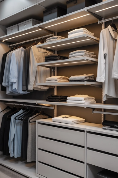  Install Adjustable Closet Systems